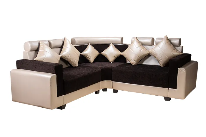 VIVDeal The Coffee & Beige L Corner Sofa Set
